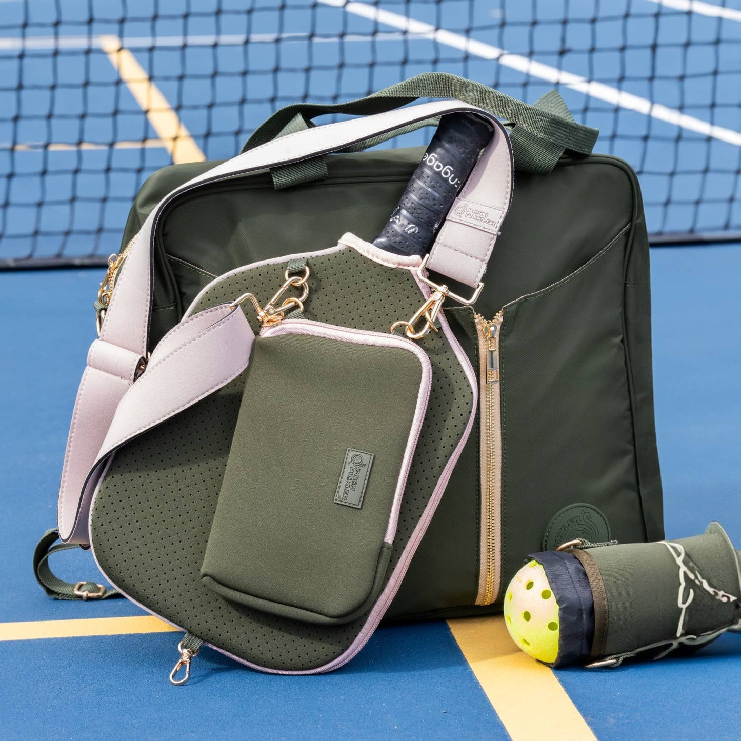 Clip-on Storage Pouch, add-on to pickleball paddle or strap