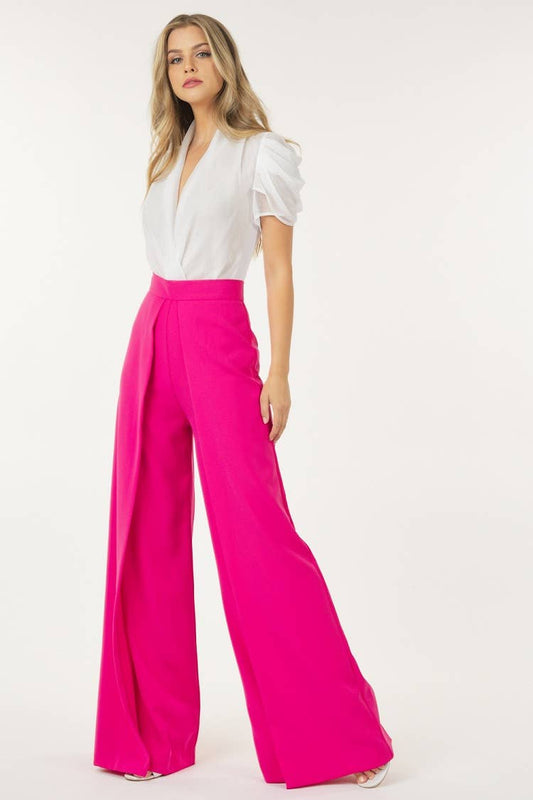 Wide Pleated Palazzo Pants