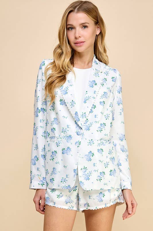 Floral Blazer-CJ6539