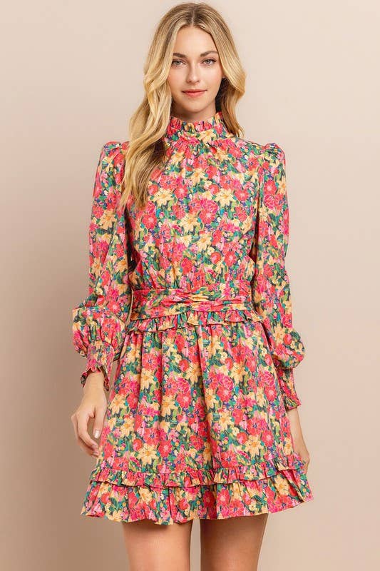 Floral Long Sleeve Dress